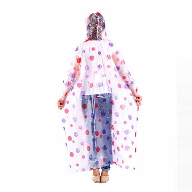 Áo mưa cánh dơi chấm bi trong suốt cho nam và nữ Giá sỉ, Vải nhựa pvc dẻo, Thiên Phú Raincoat