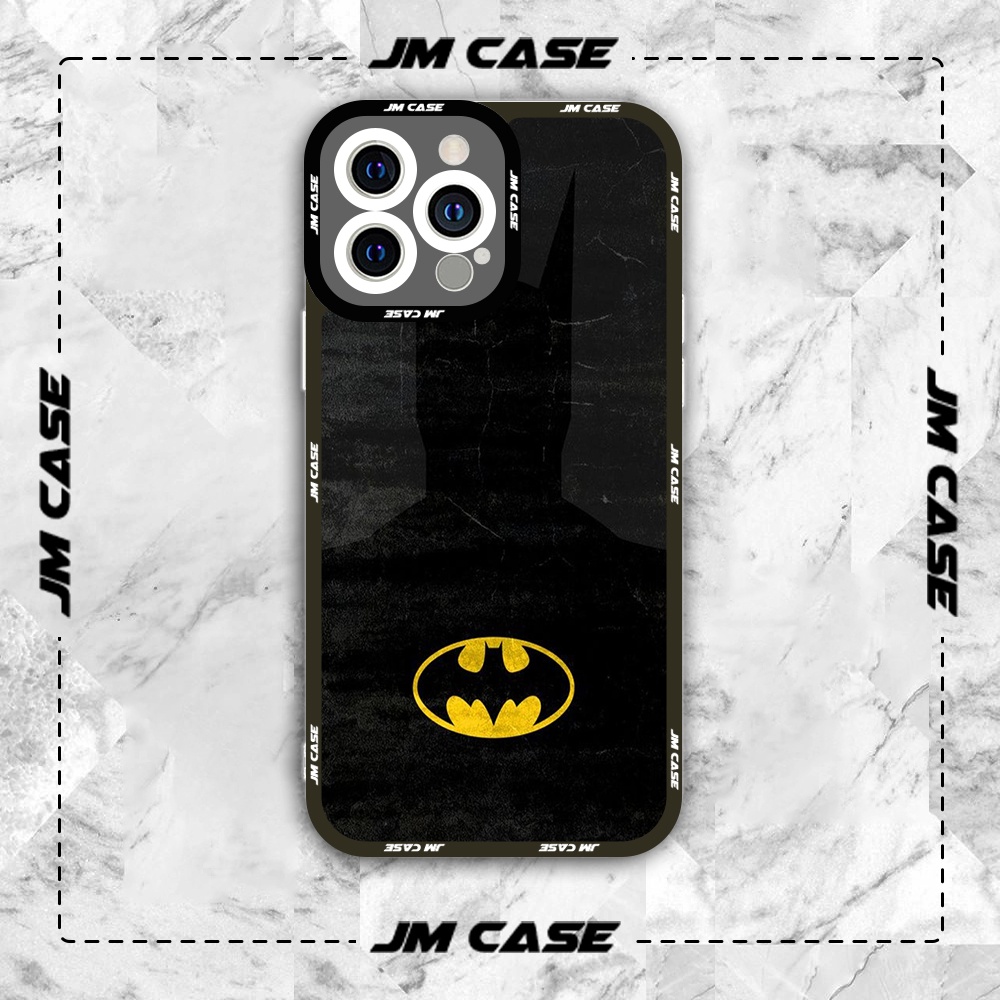 Ốp lưng iphone cạnh vuông JMCase Biểu Tượng Batman DC Studio 7/7plus/8/8plus/x/xs/11/12/pro/max/plus/promax