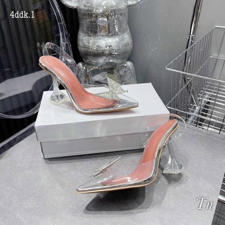Dép cao Gót bướm đá thời trang