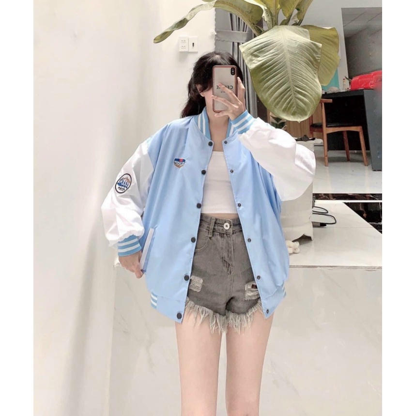 (HCM) ÁO KHOÁC DÙ BOMBER LOGO THỜI TRANG NỮ - SIÊU XINH , HOT HIT CHO CÁC BẠN TRẺ KOKO MI FASHION