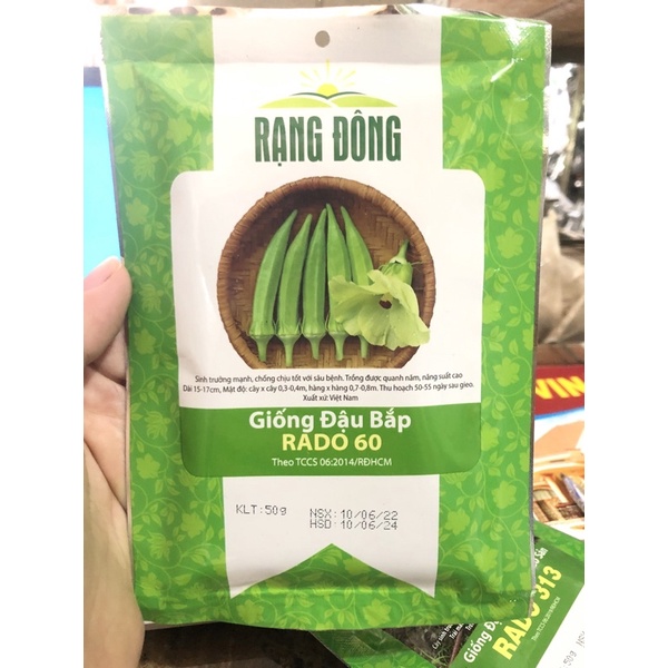 Hạt giống đậu bắp rado 60 gói 50gam.