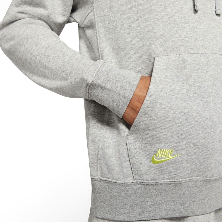 Áo hoodie thời trang nam Nike DD4667-063 Áo nỉ có mũ màu xám, kiểu dáng thể thao