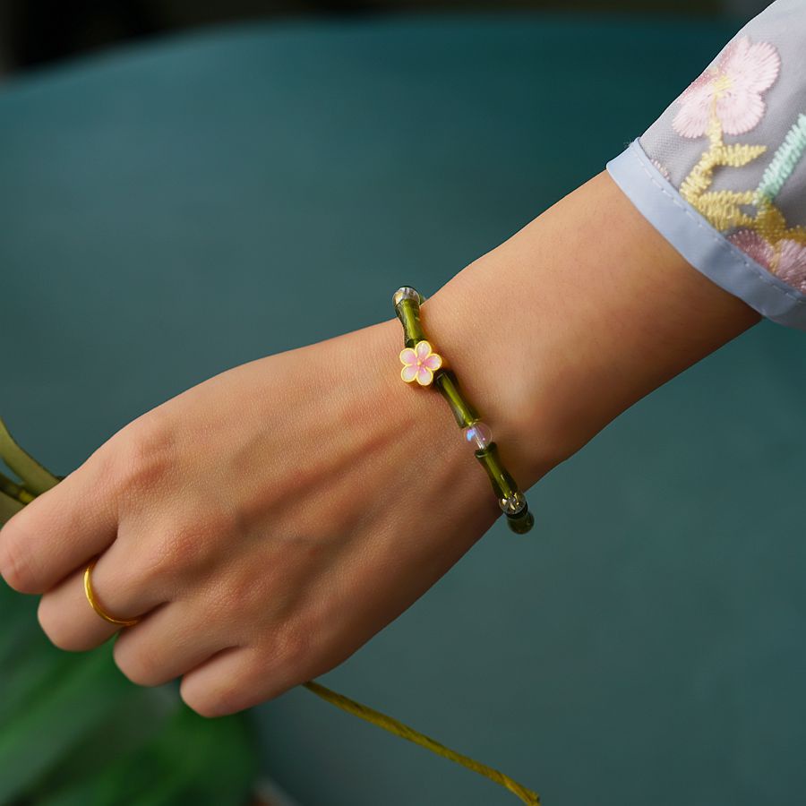 Vòng Tay Chuỗi Hạt Đá Ngọc Bích Nhân Tạo Thời Trang Cho Nữ