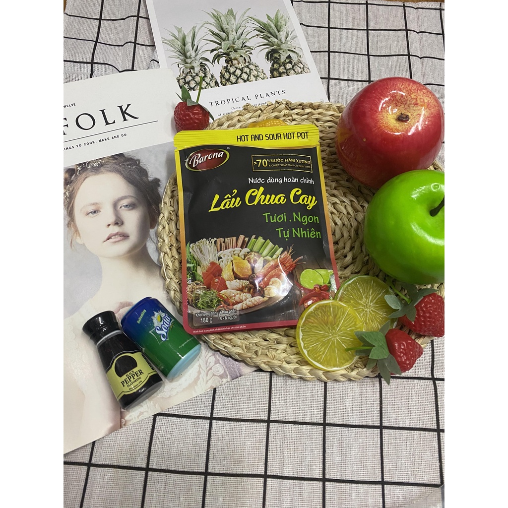 NƯỚC DÙNG HOÀN CHỈNH BARONA  LẨU THÁI / LẨU KIM CHI/ LẨU THÁI/ LẨU RIÊU CUA/ LẨU CHUA CAY/ LẨU BÒ/ LẨU GÀ / LẨU TỨ XUYÊN