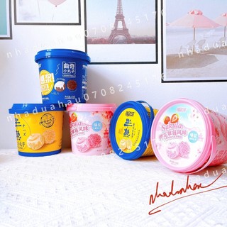 Bánh oreo phủ sô cô la nhân kem tan chảy vị yogurt/ phomai/ dâu Kas Diary Hongkong xô138gam