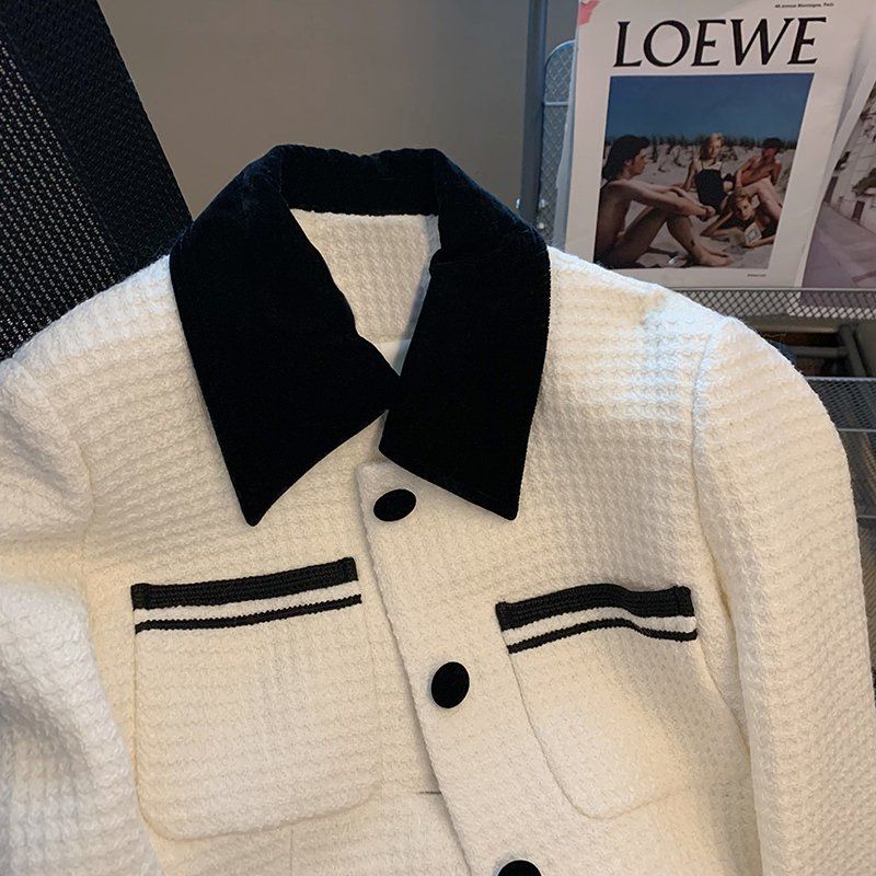 Áo Khoác Vải Tweed Cao Cấp Thời Trang Mùa Thu 2022 Cho Nữ