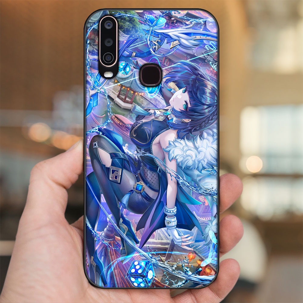 Ốp lưng Vivo Y12, Y15, Y17, U10 viền đen in hình Yelan Genshin Impact