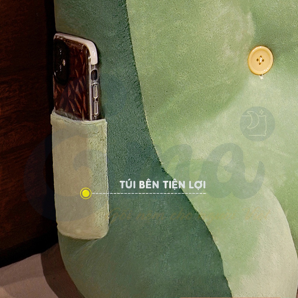 Gối tựa lưng đầu giường tam giác hình thú dễ thương, đệm tựa lưng đầu giường cho bạn gái