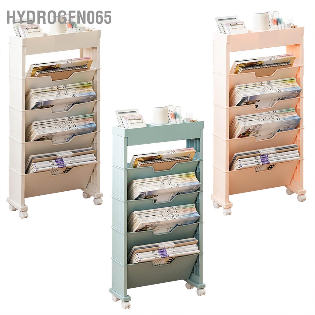 Giá sách lớp học Nhiều có thể gập lại với Bánh xe đa năng lưu trữ mở rộng cho phòng khách Hydrogen065