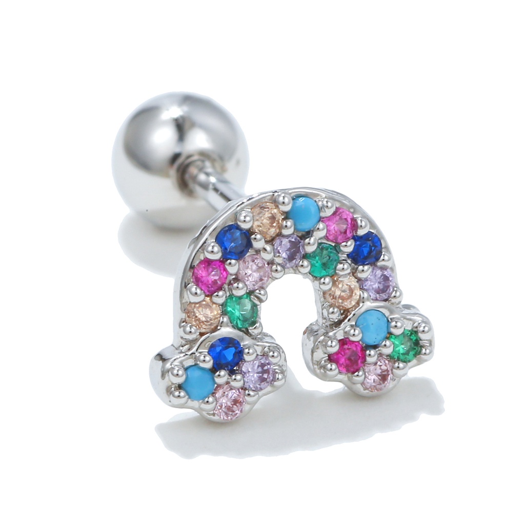 Bông tai S925 Bông tai vương miện bạc Không gây dị ứng Bông tai Nữ Trang sức thời trang