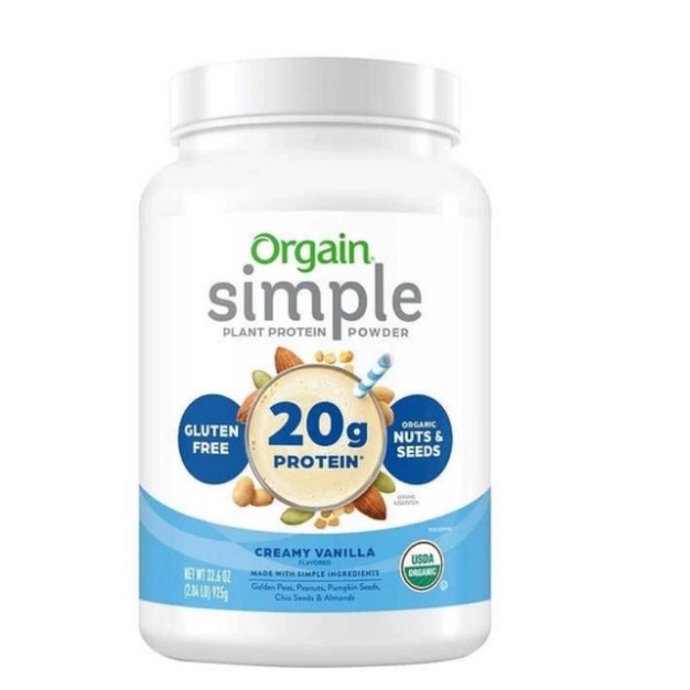 Bột pha sữa protein thực vật hữu cơ Orgain Simple 912g chuyên chuẩn hàng Mỹ