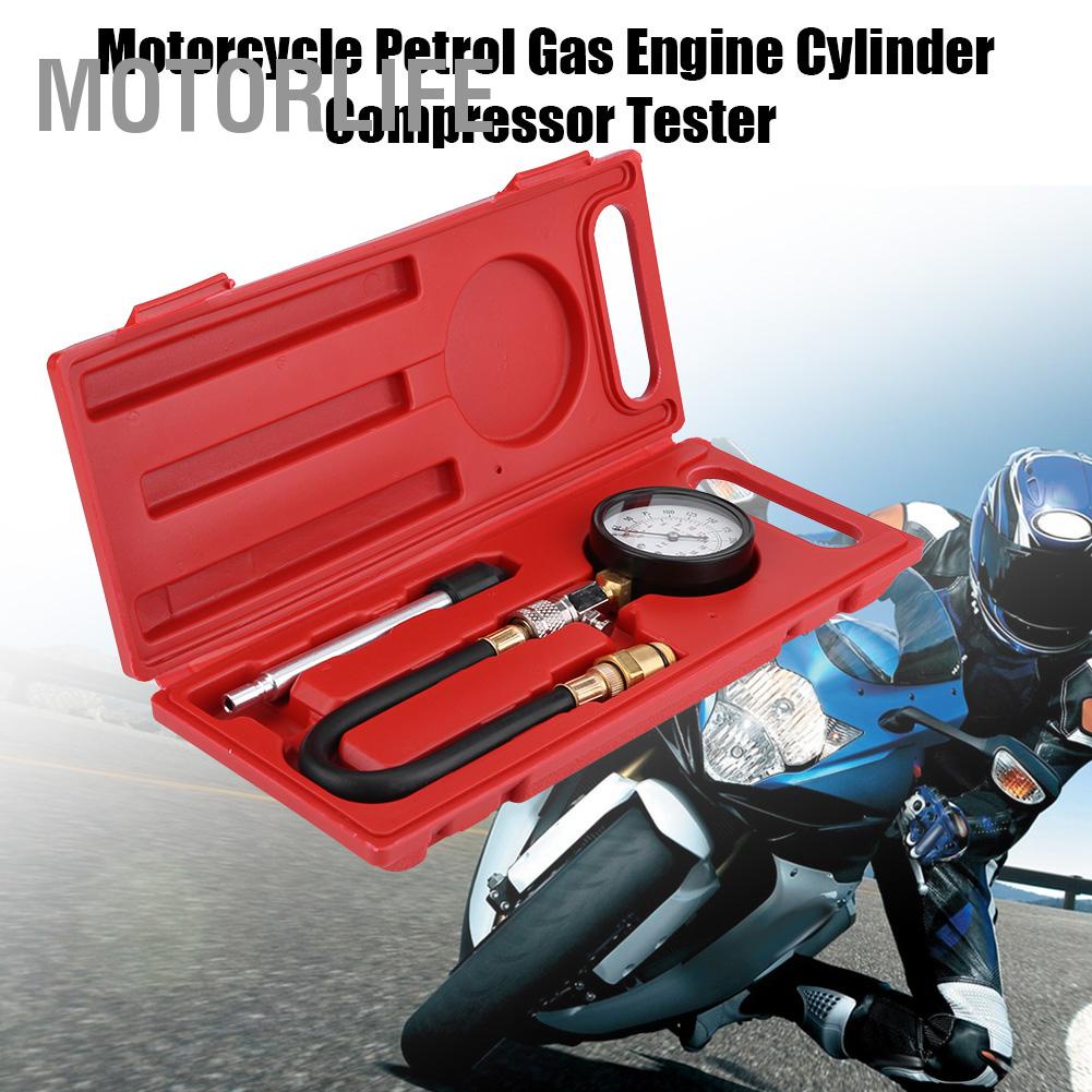 Motorlife Xe Máy Xăng Khí Động Cơ Xi Lanh Nén Đo Áp Suất Bộ Dụng Cụ Sửa Chữa