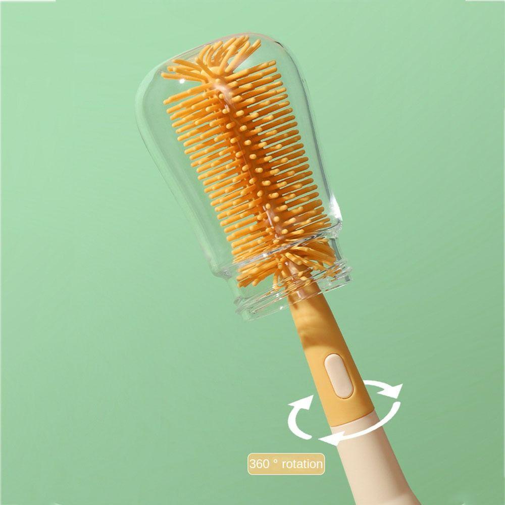 Cọ Rửa Bình Nước Đầu Mềm Xoay 360 Độ Hình Chim Cánh Cụt Hoạt Hình