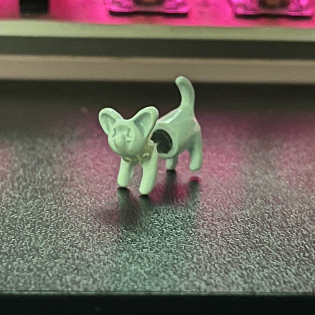 Hoa tai thời trang nữ xỏ mèo đơn chiếc thép titan mạ kim loại sơn tĩnh điện