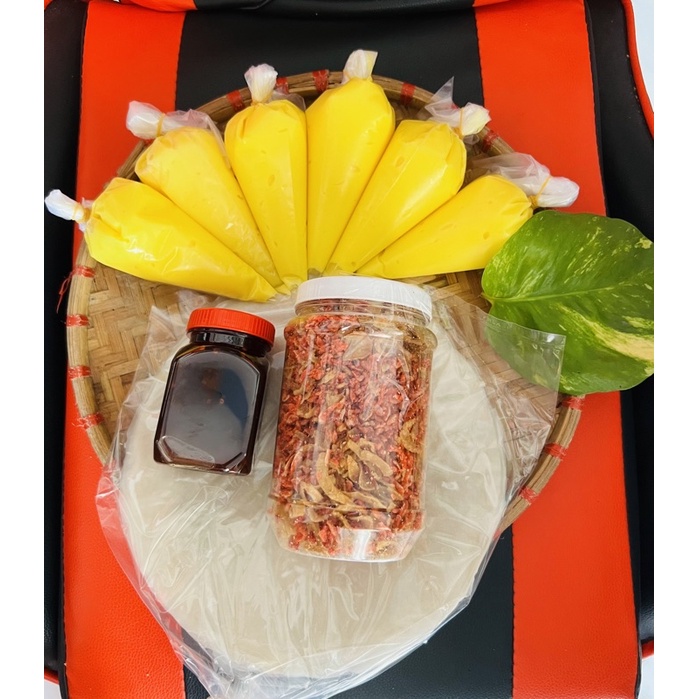 Combo Bánh tráng Ps sốt me + Muối tép hành phi + Tặng bơ
