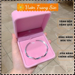 Vòng tay nữ khảm bạc S925 -lắc tay khảm bạc nữ S925 hình chữ C xoắn dành cho nữ hoặc couple siêu sang