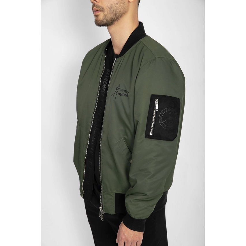 Áo Khoác Amand Signature Basic Bomber - Dark Green