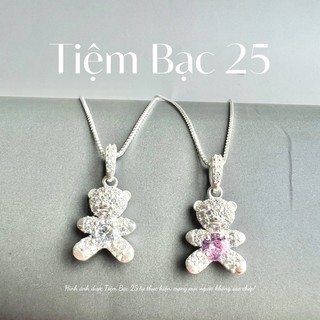 Dây chuyền bạc nữ gấu Teddy, vòng cổ bạc nữ gấu Teddy siêu xinh Tiệm bạc 25