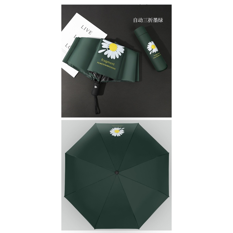 Ô Dù Xếp Hoa Cúc Daisy Hàn Quốc - Chống Tia UV, Chất Liệu Vải Dù Mật Độ Cao, Chống Nước Tuyệt Đối- CHỌN MÀU NGÃU NHIÊN