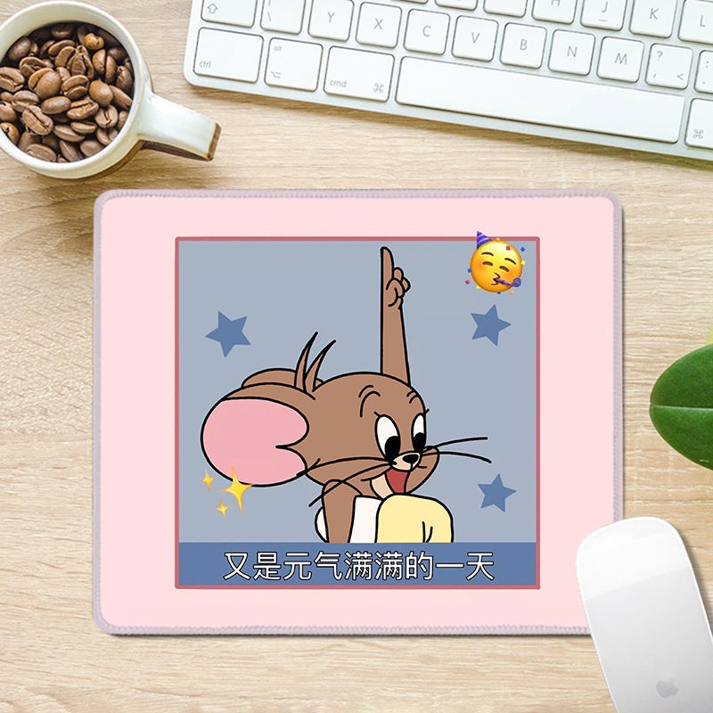 Tấm Lót Chuột Cao Su Dày Họa Tiết Hoạt Hình Tom Và Jerry Phong Cách Âu Mỹ