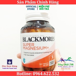Viên Uống Bổ Sung Magie Blackmores Super Magnesium Plus Muscle & Energy (100 Viên)