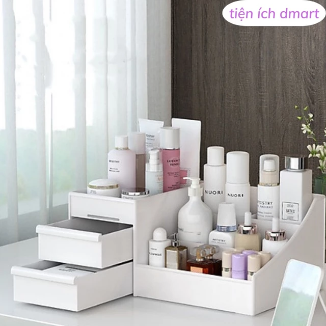 kệ đựng mỹ phẩm , hộp đựng mỹ phẩm phong cách Hàn Quốc nhiều ngăn HQ