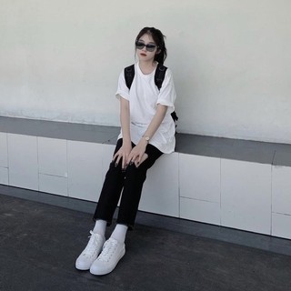 Áo phông trơn baczic form rộng Nam nữ đều mặc được chất cotton  dày dặn form rộng tay lỡ freesize - SinNa