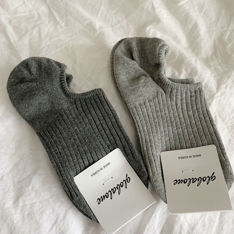 Tất Vớ Cổ Ngắn Nam Nữ Kiểu Dáng Trơn Co Giãn Bốn Chiêu Unisex Style Hàn Quốc Jelishop