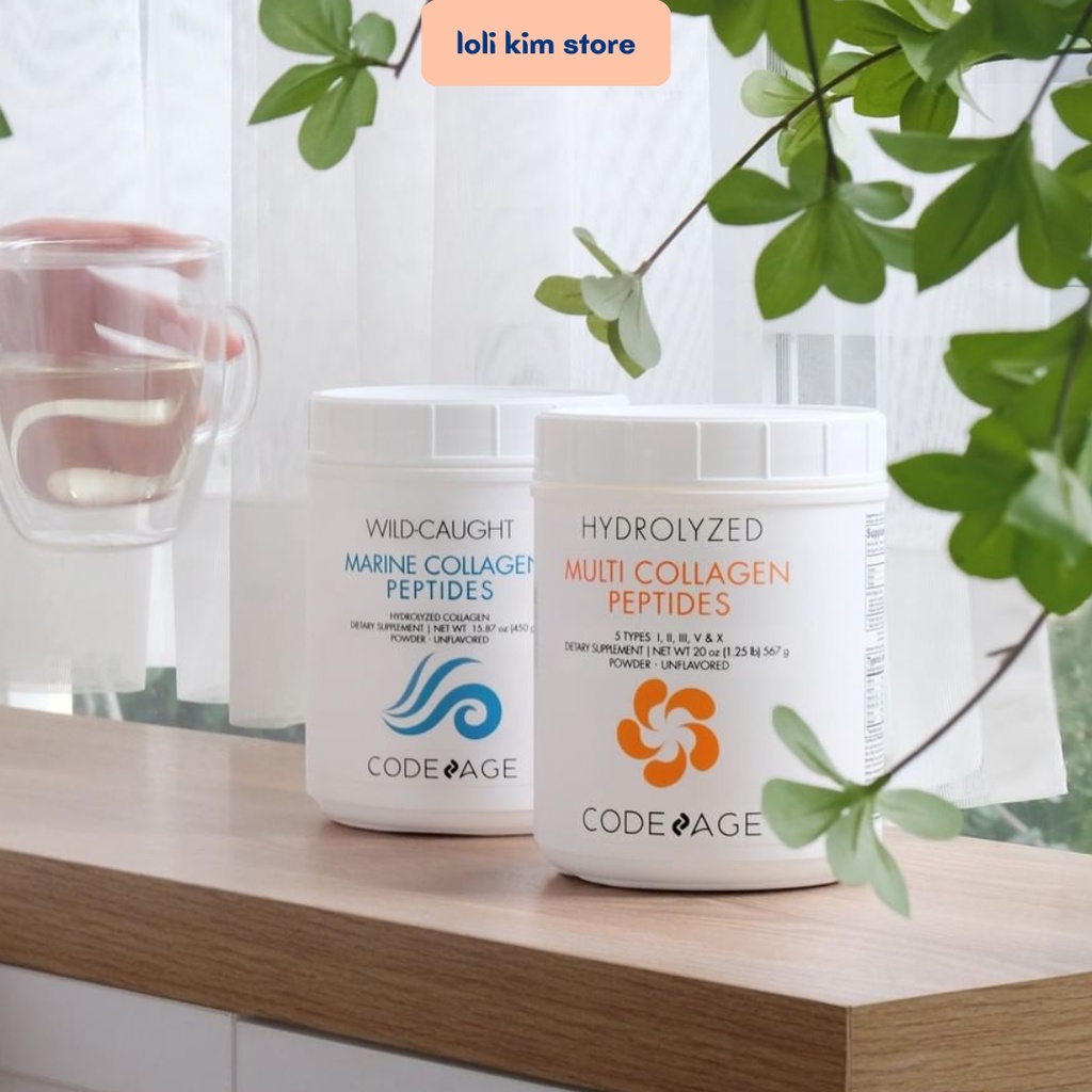 Bột Marine Collagen Codeage & Multi Collagen Peptides đẹp da chống lão hóa