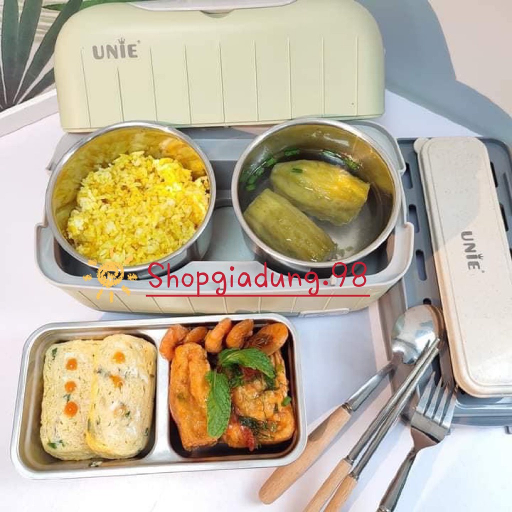 Hộp cơm cắm điện cao cấp Unie UV,1.5L công suất 300W nấu cơm nhanh chóng -NM