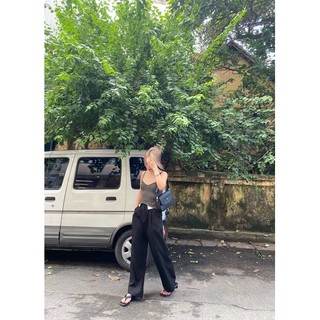 Quần vải suông cạp bẻ size S