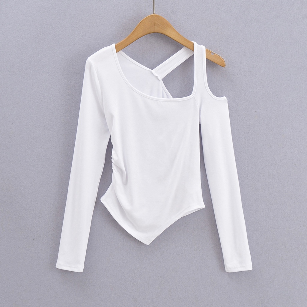 Áo Kiểu Bigsize Nữ Hở Vai Tay Dài Chất Thun Tăm Lên Phom Tôn Dáng Dễ Thương MÃ G61