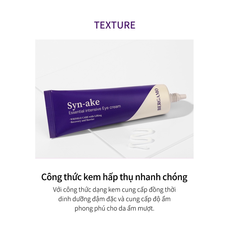 Kem dưỡng da vùng mắt Bergamo Tinh chất nọc độc rắn Synake Essential Intensive100g