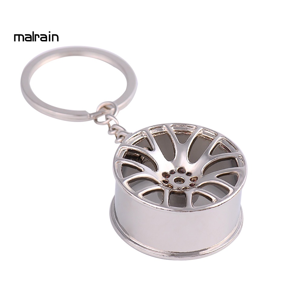 Móc Khóa Kim Loại Gắn Vành Bánh Xe Hơi Độc Đáo