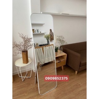 gương soi toàn thân viền nhôm có chân tựa