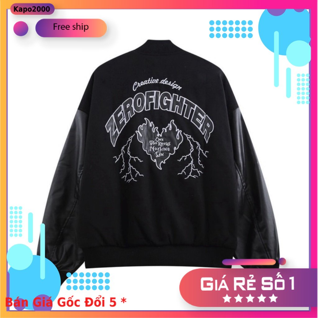 ÁO BOMBER KAKI PHỐI TAY DA FORGET FORM UNISEX NAM NỮ - CỰC ĐẸP - Kapo2000
