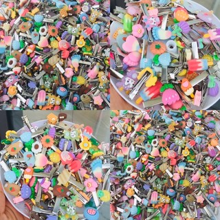 Sét 100 kẹp tóc mái mix charm hoạt hình