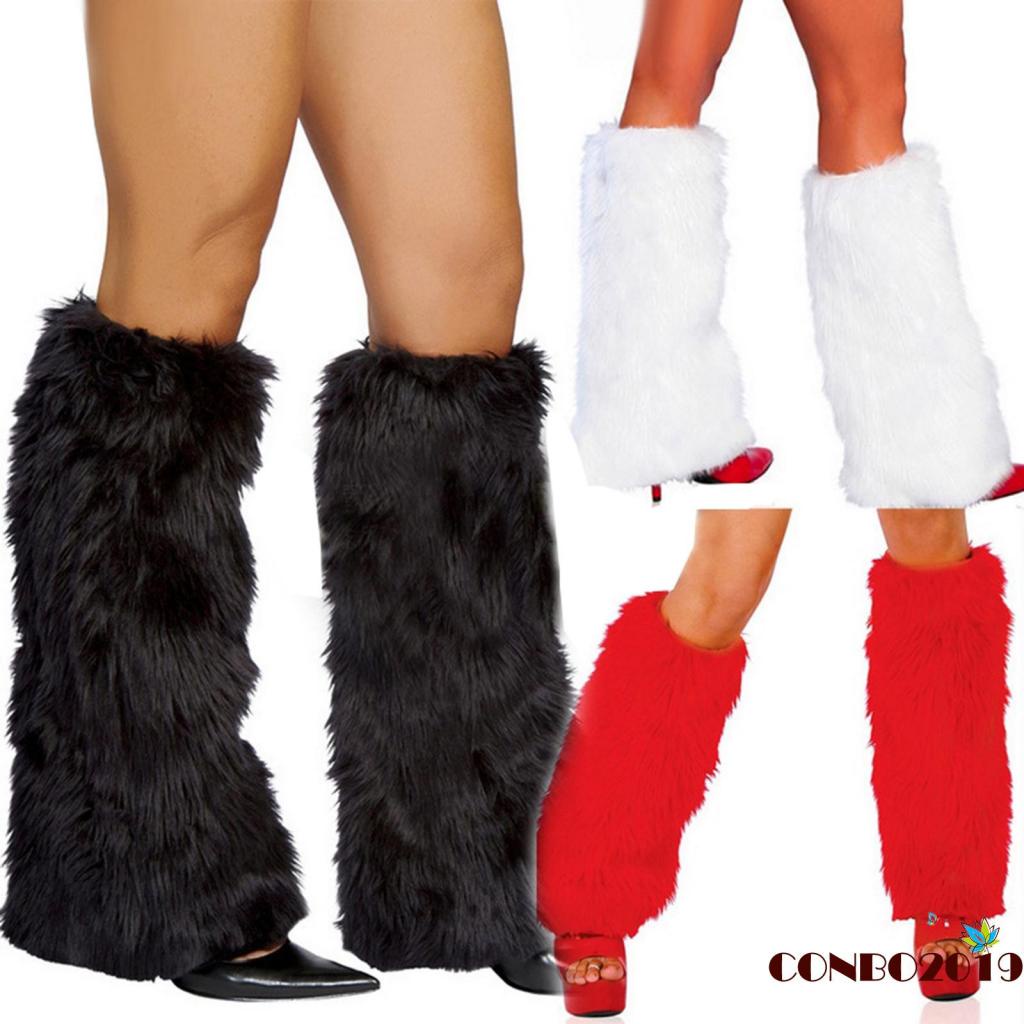 Hgm Vớ Ống Chân Lông Giả Mềm Mại Màu Trơn Giữ Ấm Mùa Đông Dành Cho Nữ