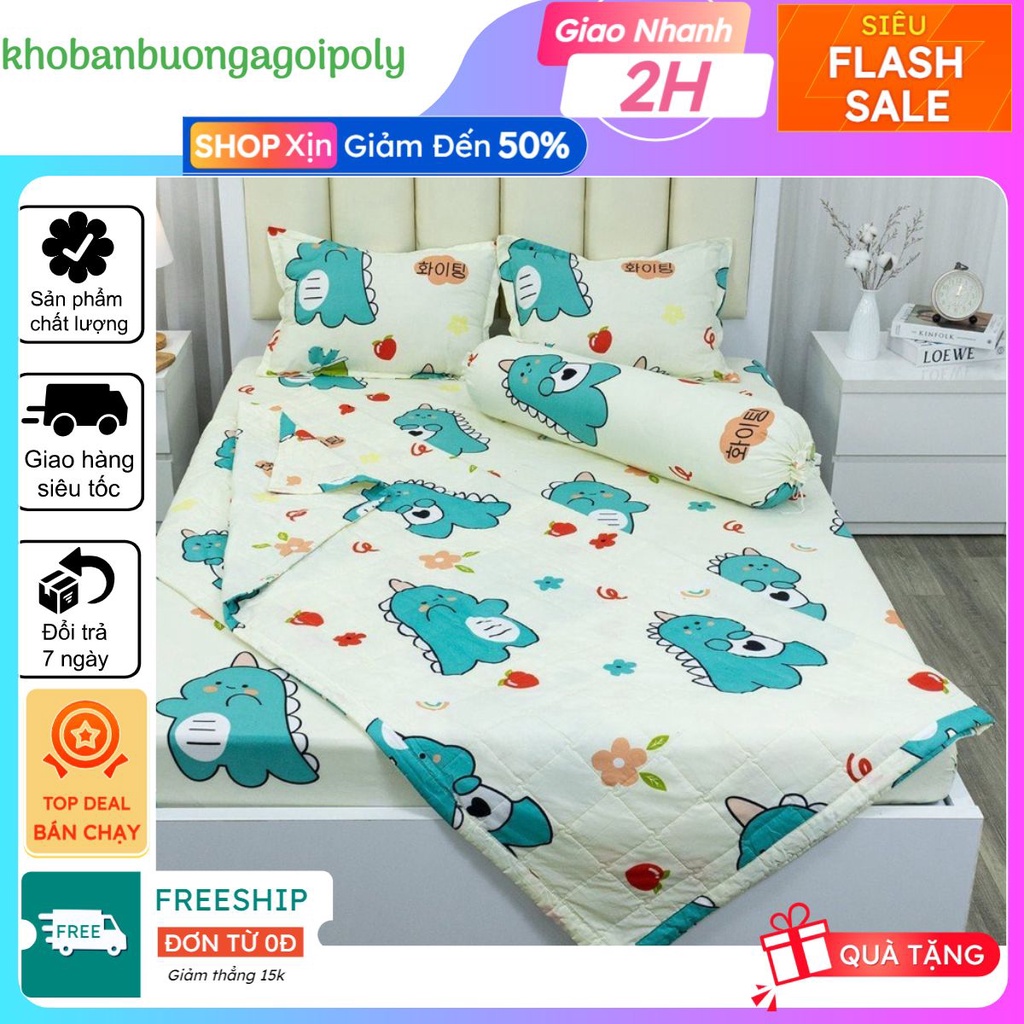 Ga giường kích thước 1m2 1m4 1m5 1m6, mẫu khủng long trắng