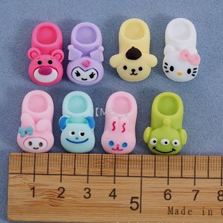 Charm slime dụng cụ charm trang trí hình chiếc dép gấu dâu, kitty,sanrino, thỏ hồng giá cho 1 chiếc