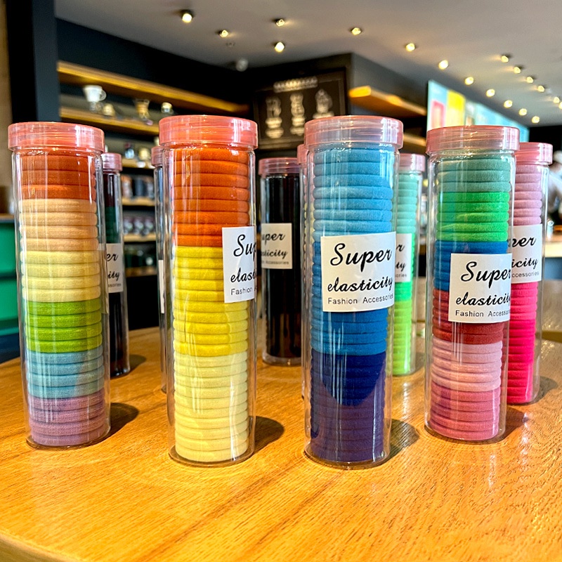 Dây Buộc Tóc Da Màu Đen Độ Co Giãn Cao Thời Trang 2022