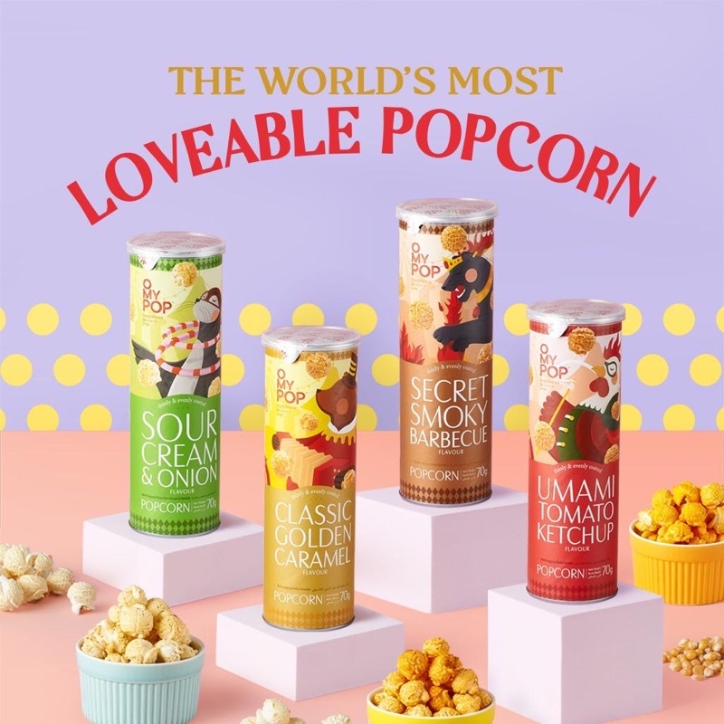 Snack bắp rang nhiều vị Omypop 70g