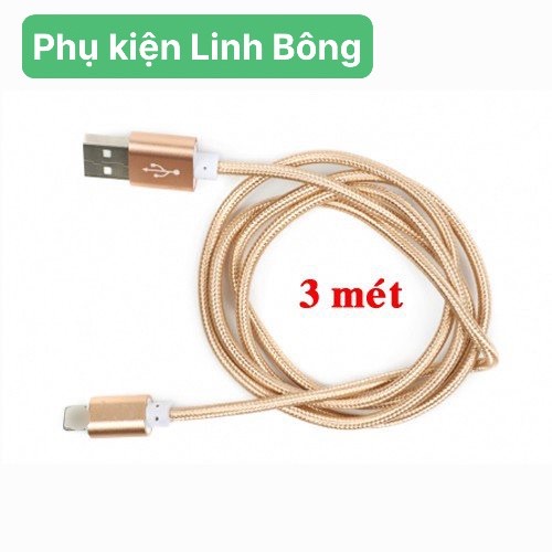 (RẺ QUÁ) Dây Sạc ĐT Bọc Dù Chống Đứt Dài 2m/3m Đa Năng,Nhiều Màu Sắc Đa Dạng phù hợp tất cả đt