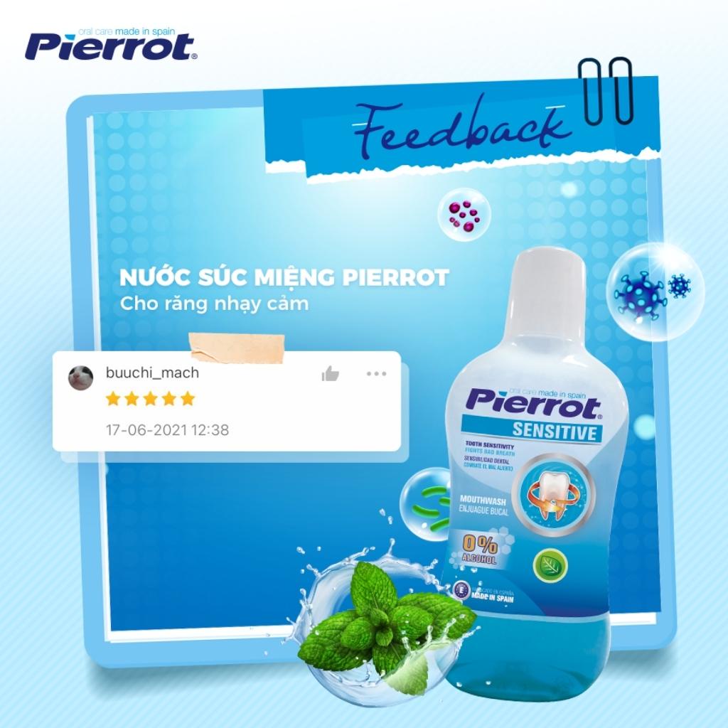 Nước Súc Miệng Cho Răng Nhạy Cảm Dễ Ê Buốt PIERROT Giúp Loại Bỏ Mảng Bám, Ngừa Sâu Răng Và Giúp Hơi Thở Thơm Mát 500ML