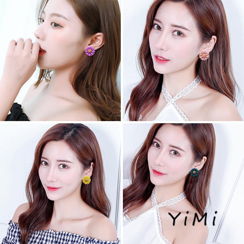 bông tai hình hoa cúc đôi giá siêu rẻ