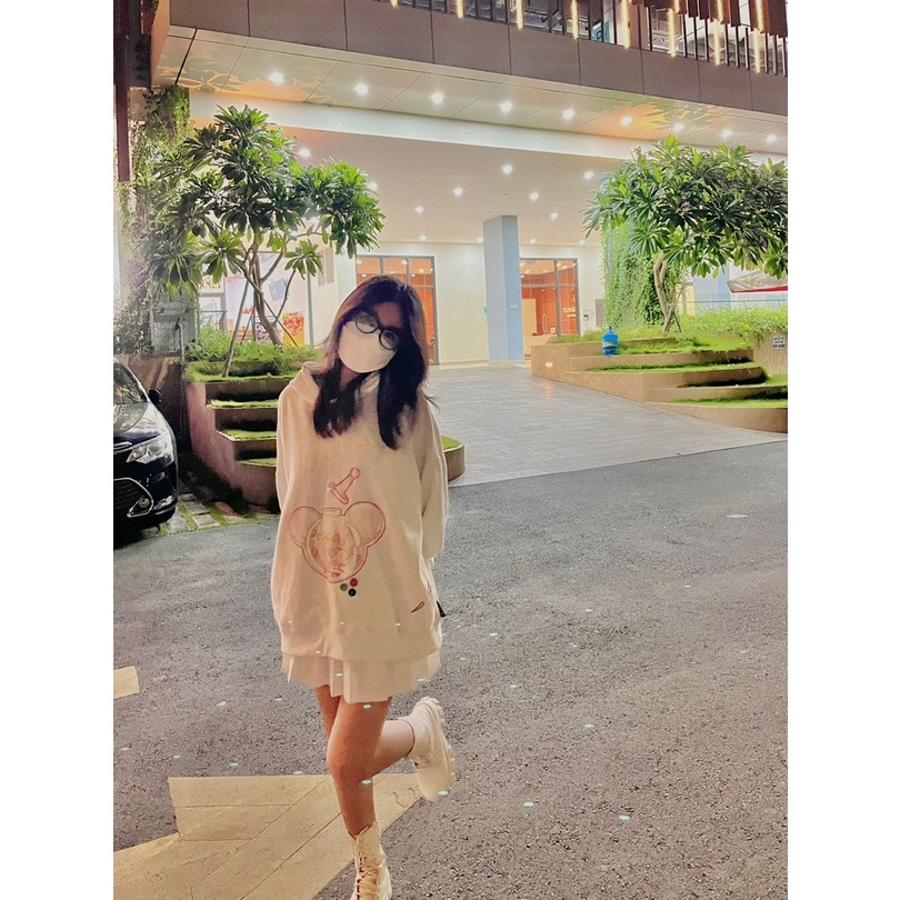 Áo Hoodie Nỉ Bông UNCOVER BUTTON Form Rộng Nam Nữ Unisex Phong Cách Ulzzang JANG
