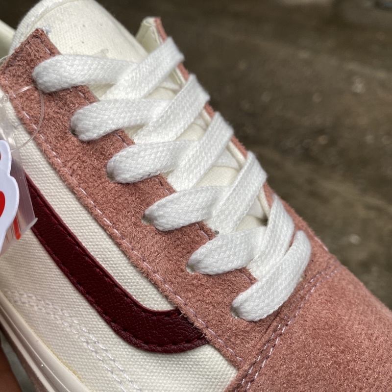 Giày Vanss trắng Hồng nữ loại đẹp J2404 Omen Sneaker