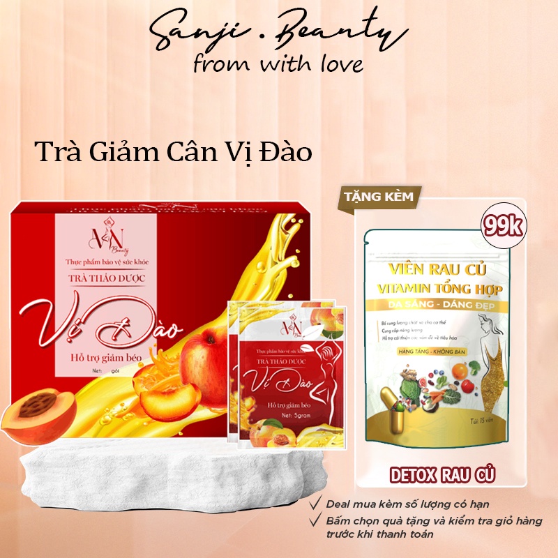 Trà Thảo Dược Vị Đào Đông Anh Chính Hãng Hỗ trợ Giảm cân Nhanh Cấp Tốc An Toàn