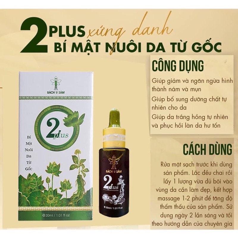 Bách Y Sâm 02 Plus 30ml Bạch Linh Chuyên Mụn