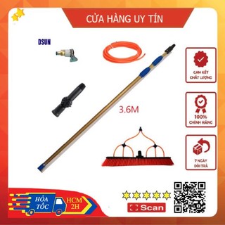 Chổi lau tấm pin năng lượng mặt trời DSUN DS21-36, bàn chải 60cm, 6 đầu nước ra bàn chải, có khớp chuyển hướng bàn chải